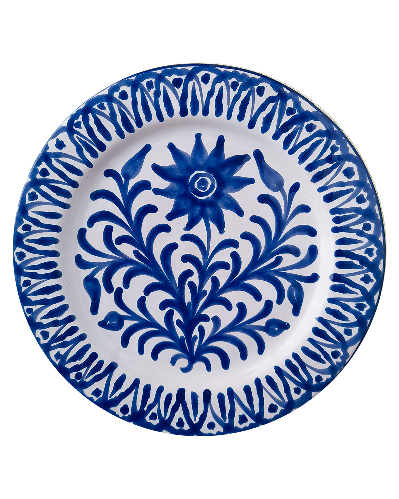 Girasol Fajalauza Plate in Blue — CASA PLETÓRICA — Handmade